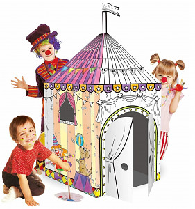 Kartonhaus zum Bemalen Zirkus 147,5cm x 102 cm