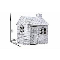 Kartonhaus zum Bemalen Rattan House 3
