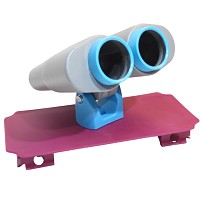 Platte 20x40cm magenta mit Fernglas grau/türkis