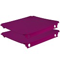 Moveandstic 2er Set Platte 40x40cm magenta