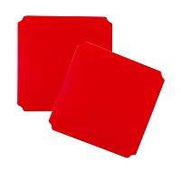 Moveandstic 2er Set Platte 40 x 40 cm, rot