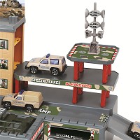 Militär-Station Spielset mit 2 Autos und einem Hubschrauber 3