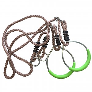 Metall-Turnringe mit Seil, apfelgrün 