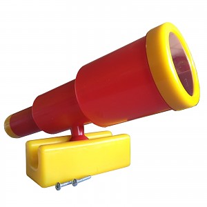 Teleskop-Fernrohr groß rot / gelb