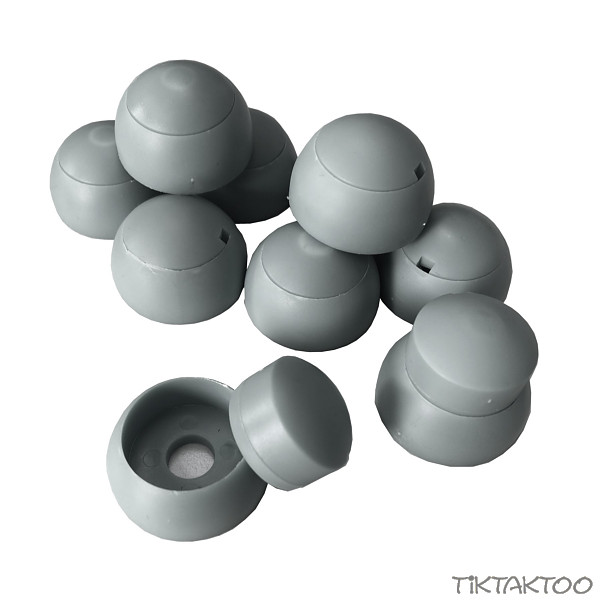 10er Set Abdeckkappen 8-10mm grau - TikTakToo