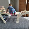 Kletterleiter mit Kletterrampe und -bogen, rosa/weiÃ 4