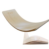 Balanceboard 80x30, bis 150 kg belastbar mit Fingerschutz, Filzbelag auf der Unterseite sand