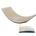 Balanceboard 80x30, bis 150 kg belastbar mit Fingerschutz, Filzbelag türkis