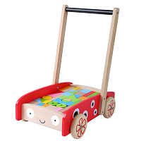 Lauflerner/Babywalker mit Bauklötzen - Marienkäfer