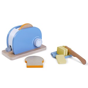 Toaster Holzspielzeug Kinderküche Spielküche Kaufladen Zubehör 9teilig Spielset