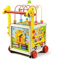 Lauflernwagen Holz Gehhilfe Motorikwürfel Lauflernhilfe Walker Gehfrei