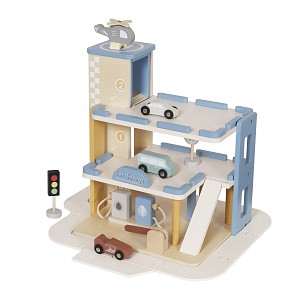 Parkgarage mit Zubehör aus Holz