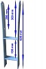 H-Pfostenanker H-Anker Pfostenträger 600x121x5mm