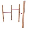 LoggyLand Spielplatz Set GYM III - Reck Turnreck Reckstange