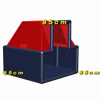 Minka und Fred - BEETHOVEN Hundehütte mit festen Dach  2