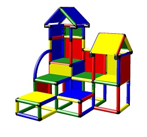 Moveandstic David - Kletterturm für Kleinkinder bunt