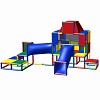 Moveandstic Luis - Kletterlandschaft mit 2 Tunnel und Spielhaus Moveandstic Luis - Kletterlandschaft mit 2 Tunnel und Spielhaus