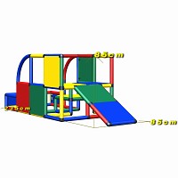 Move and stic LIV Klettergerüst mit Rutsche für Kinder Kletterturm bunt  2