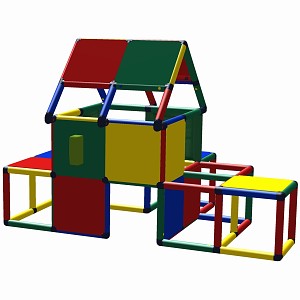 Move and Stic Luis Mulitcolor - Spielhaus mit Dach und Telefon