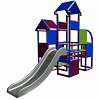 Move and stic Moritz - Spielburg mit Rutsche - magenta-blau-apfelgrün 4