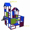 Move and stic Moritz - Spielburg mit Rutsche - magenta-blau-apfelgrün 1