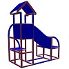 Moveandstic Felix - Kletterturm mit KrabbelrÃ¶hre und Ausstieg in magenta-blau 1