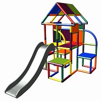 Moveandstic - Lina Spielturm mit Rutsche multicolor