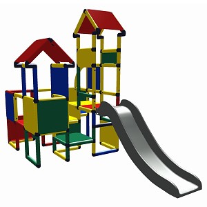 Moveandstic Moritz bunt - Spielburg mit Rutsche