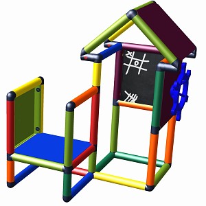 Move and Stic - Spielcenter LEON mit Steuerrad, Tafel und Telefon Multicolor