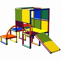 Move and Stic - Spielinsel MARCEL mit Kleinkindrutsche Multicolor