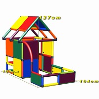Move and Stic - Spielhaus JONA mit Vorgarten und Telefon Multicolor 2