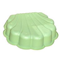 Wasser und Sandmuschel pastell grün mit Sternen-Unterseite Sand- & und Wassermuschel pastell grün Sterne 1