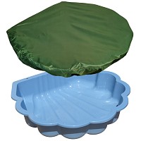 Sand- & und Wassermuschel pastell blau Sterne incl. Sandkastenabdeckung