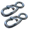 2x Stellacht mit Klappe zur Längenregulierung von Seilen 6 x 70 mm Seilklemmen