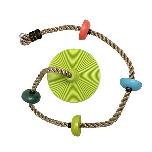 Kletterseil mit Knoten und Tellerschaukel