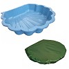 Sand- & und Wassermuschel pastell BLAU incl. Sandkastenabdeckung