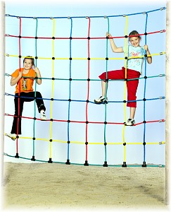 Kletternetz 1,50x2,00m MW 25cm, Seil 16mm Kletterseil Netz Strickleiter Spielturm