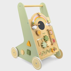 Baby Walker natur, Activity Walker Lauflernwagen aus Holz