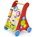 Baby Walker rot, Activity Walker Lauflernwagen aus Holz