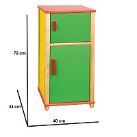 Kühlschrank aus Naturholz Kinderküche