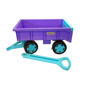 Handwagen/Anhänger – flexibel einsetzbar als Handwagen oder Anhänger lila/türkis