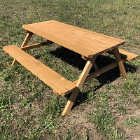 Picknicktisch geklappt