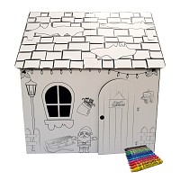 Malhaus Weihnachten Kartonhaus Spielhaus zum Bemalen